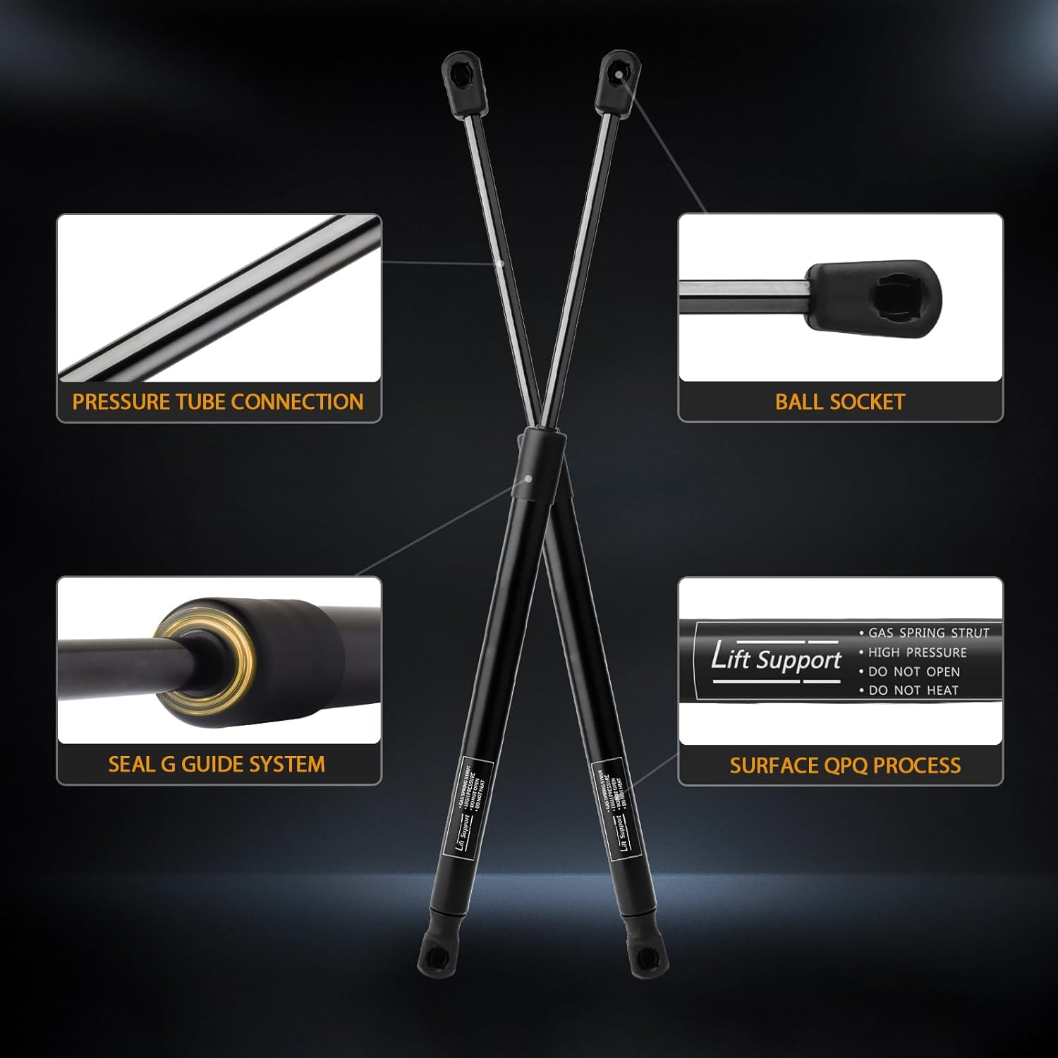 Rear Trunk Lift Supports for Infiniti Q50 2014 2015 2016 2017 2018 2019 2020 2021 Tailgate Gas Shock Struts (Pack of 2) OE#6802 84430-4GA2A