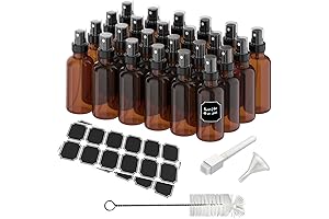 Nevlers 24 Pack 4 Oz Amber Spray Bottle