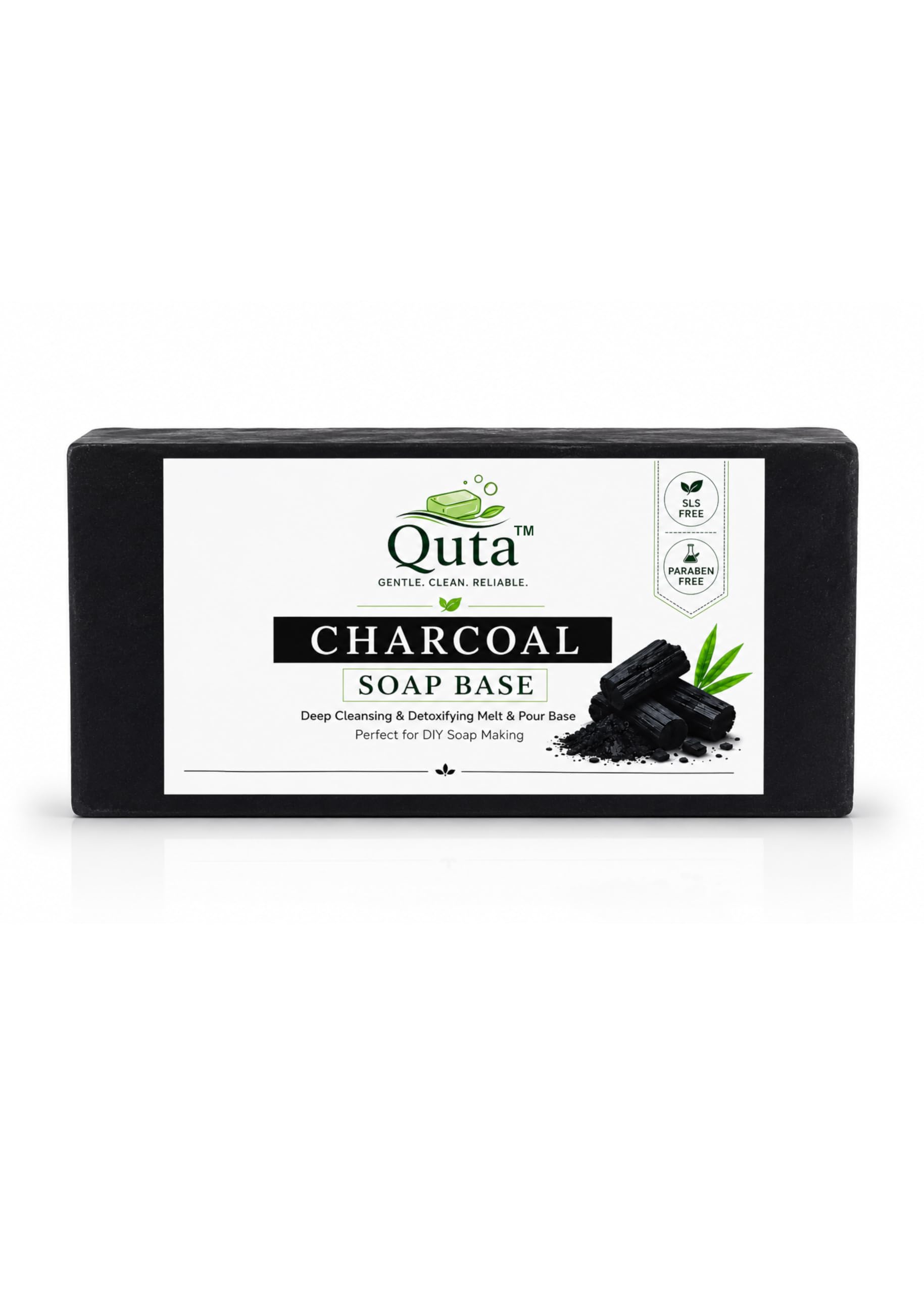 Active Charcoal Melt and Pour Soap Base 1kg – QUTA Active Charcoal Glycerin Soap Base for Soap Making, DIY Handmade, SLS & Paraben Free-image-8