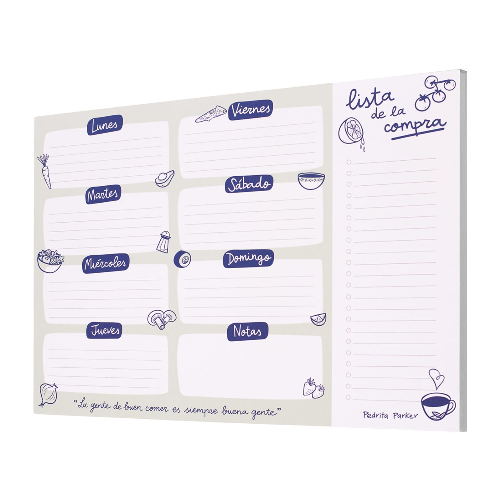Meal Planner - Weekly Meal Organiser & Shopping List - Weekly Menu Planner - Meal Calendar A4/90g 52 Sheets