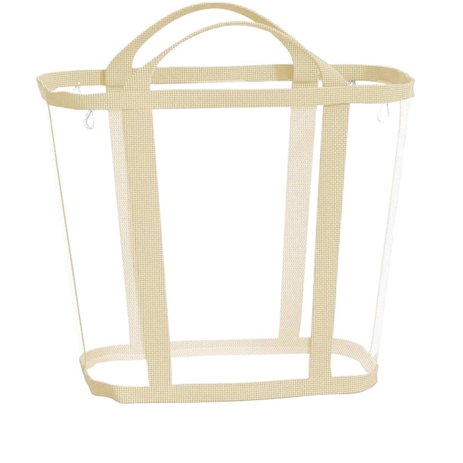 Nylon Mesh Laundry Basket With Handle Breathable Folding Portable Dirty Clothes Organizer Bags For Bedroom(Color1)