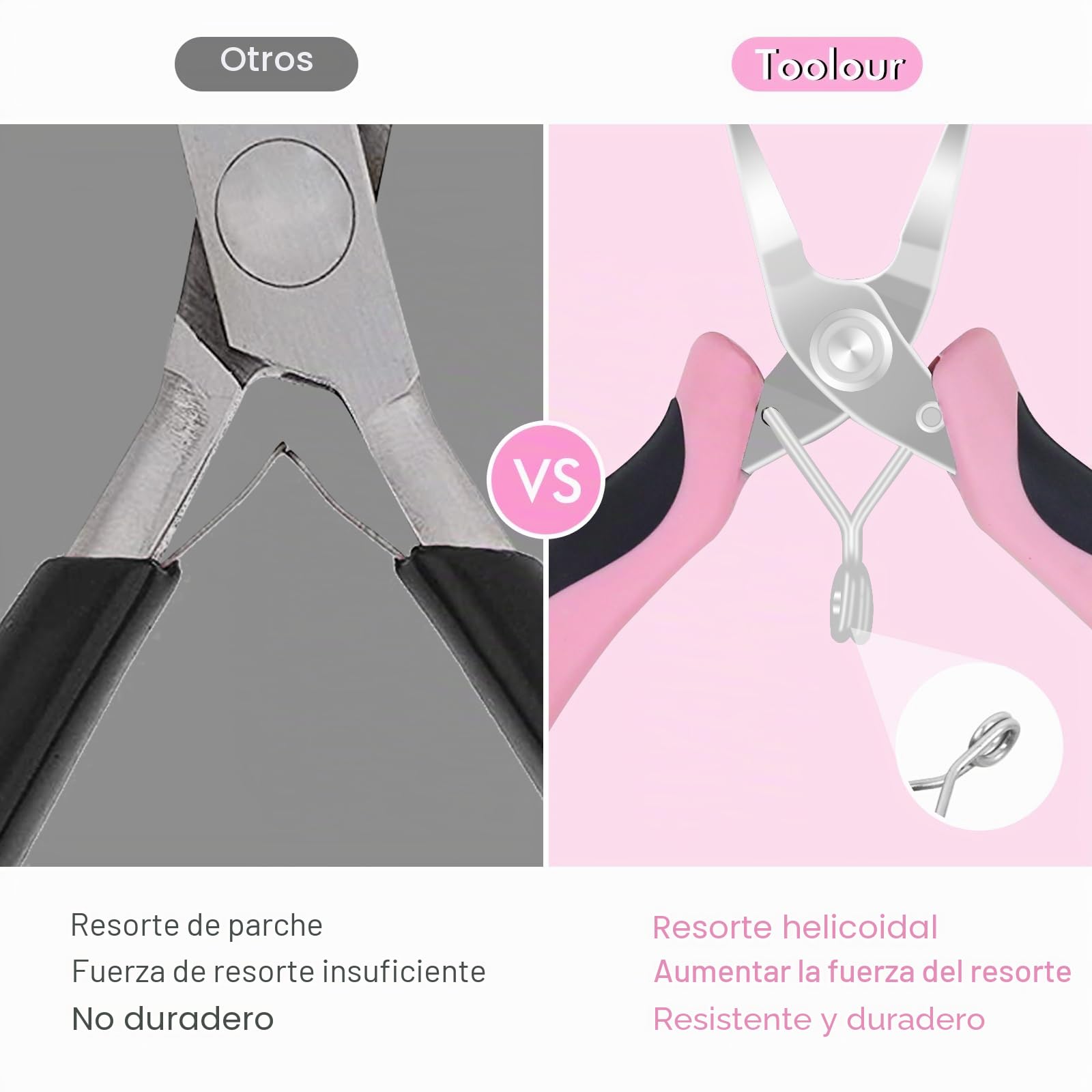 10 Alicates para Joyería - Kit de Herramientas para Hacer Joyas en Acero al Carbono- Herramientas Profesionales de Bisutería para Manualidades de Joyería en Elegante Rosa