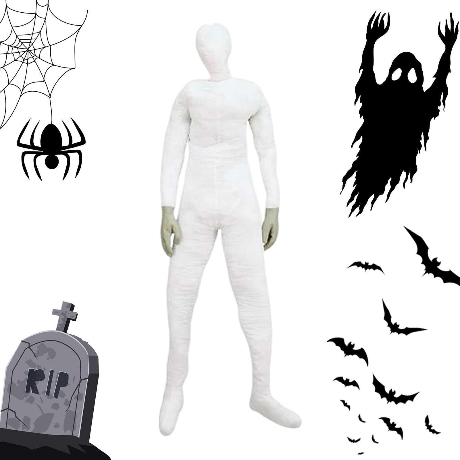 Générique Halloween manekin - przerażający manekin do ciała w prawdziwym rozmiarze, przerażające akcesoria dekoracyjne do nawiedzonego domu gra escape horror