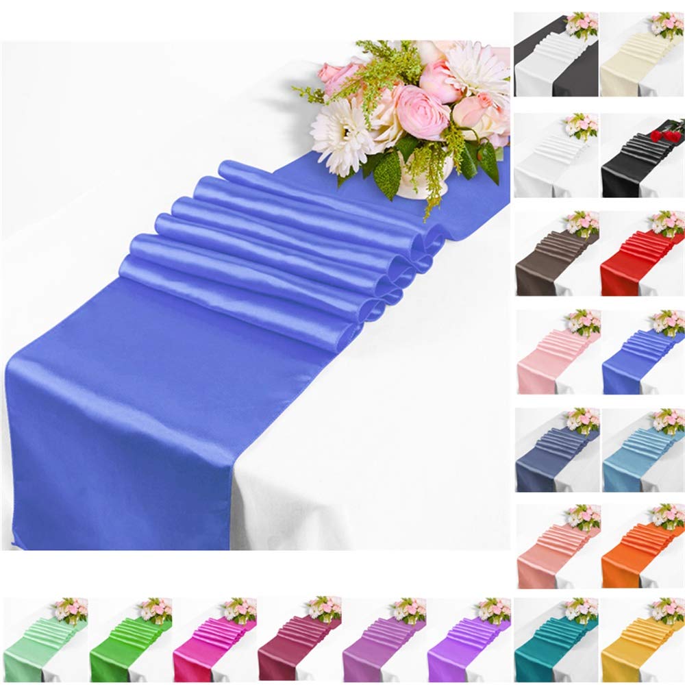 Time to Sparkle 10 Pack 12"x108"inch Satin Table Runner (Royal Blue) — image 1