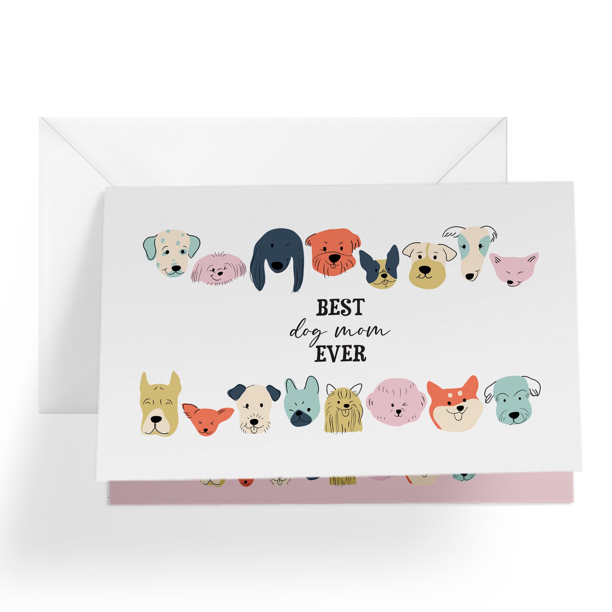 View 1 of 1Up Greetings Mothers Day Card from Dog | Best Dog Mom Ever | Your Card Helps Animals In Need | 5”x7.5” | Single Card + Envelope | Female Owned Small Business Made in USA | MDDOGMOM1