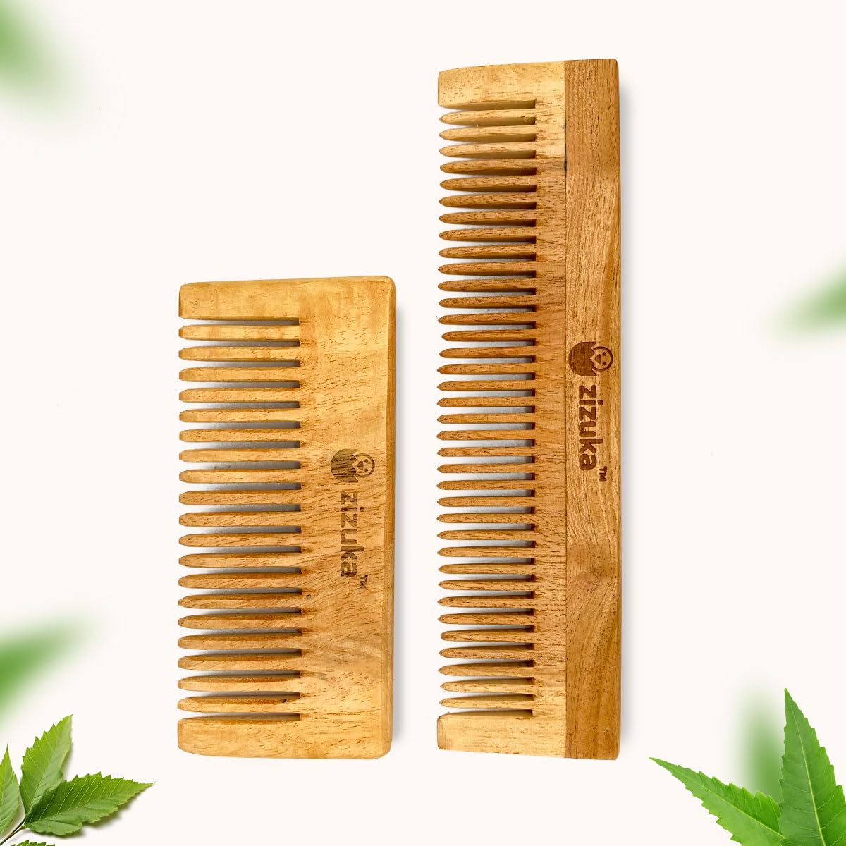 100% Natural Oil Treated Original Wooden Neem Comb Best for Scalp Care -Prevents Hair Fall - Dandruff Control -Pack of 2 (Combo 1)-image-13