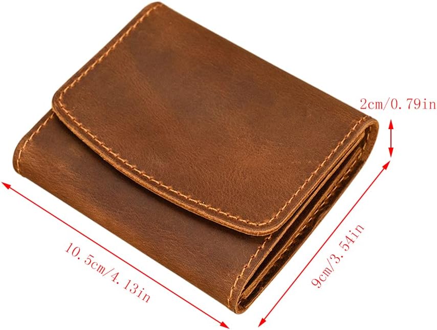 1 Pcs Leather Snap Coin Purse Wallet With Card Slots, Snap Coin Organizer, Change Holder,Card Case, Leather Zipper Storage Bag for Men & Women - Image 2