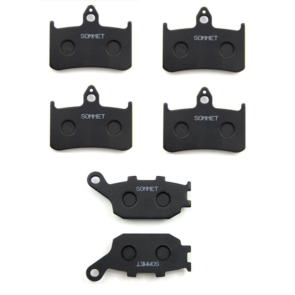 SOMMET Bremsbeläge Vorne + Hinten für Honda CBR 900 RR Fireblade (92-97) CB 900 F Hornet (02-07) VTR 1000 F Firestorm (97-06) CB 1000 F (93-97) LT187-187-174