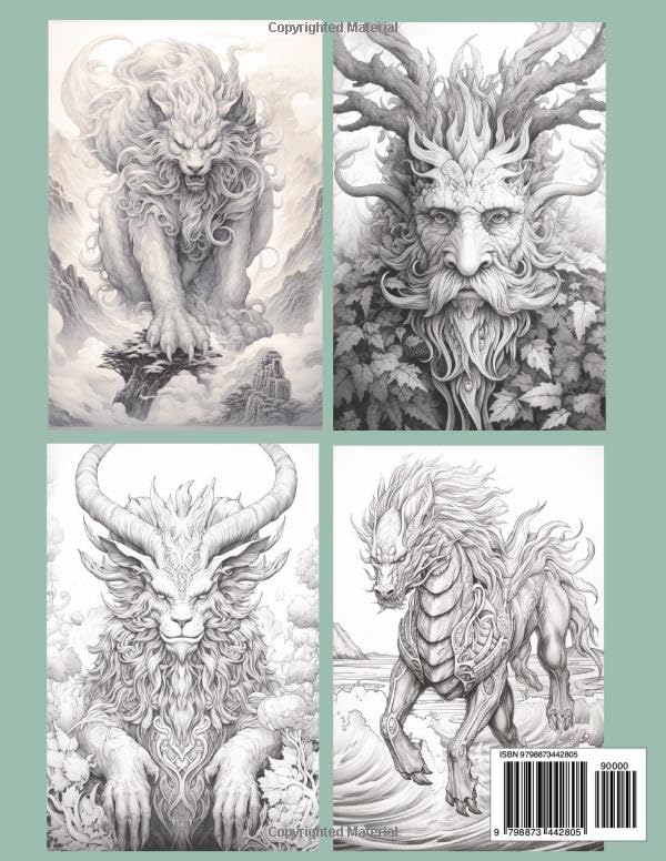 Fabulous Fierce Fantasy Creatures A Coloring Book For Daring Older Boys and Girls: Mythical Creatures, Fantasy Animals, Dragons, and Other Imaginary Beasts - Image 2