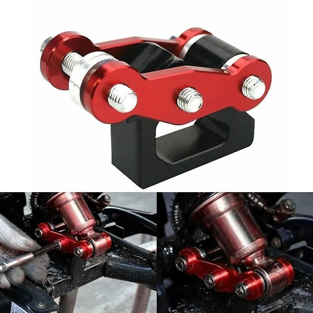 Sospensione per abbassamento ammortizzatore posteriore compatibile con GROM MSX125 SF 2013-2020 LC150 Exciter150 pollici billet moto (rosso)