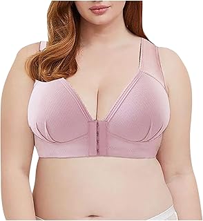 MeiLyviba Women's Bra Comfort Bra Bras Women Deep Cup Bra Plus Size Thin Functional Bra Underwear Bralette Sleeping Bra Bra for Everyday Use Seamless Underwired Bra Low Cut Sports Bra