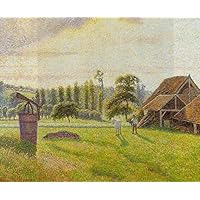 Amazon.co.jp: 14 絵画 レンガ造りの時代の田園地帯の牧歌的なカミーユ