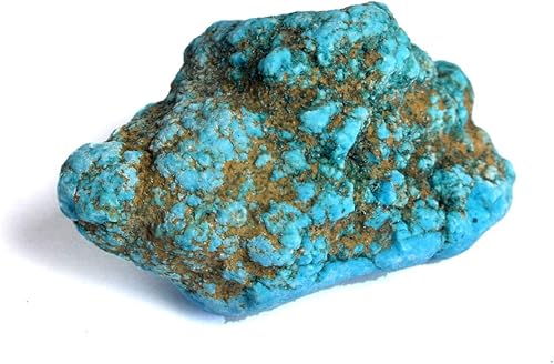 gemhub Cristal curativo turquesa azul raro, 106.50 Ct natural crudo lapidario cabbing piedra preciosa turquesa áspera, Gema, turquesa (Hue Enhanced