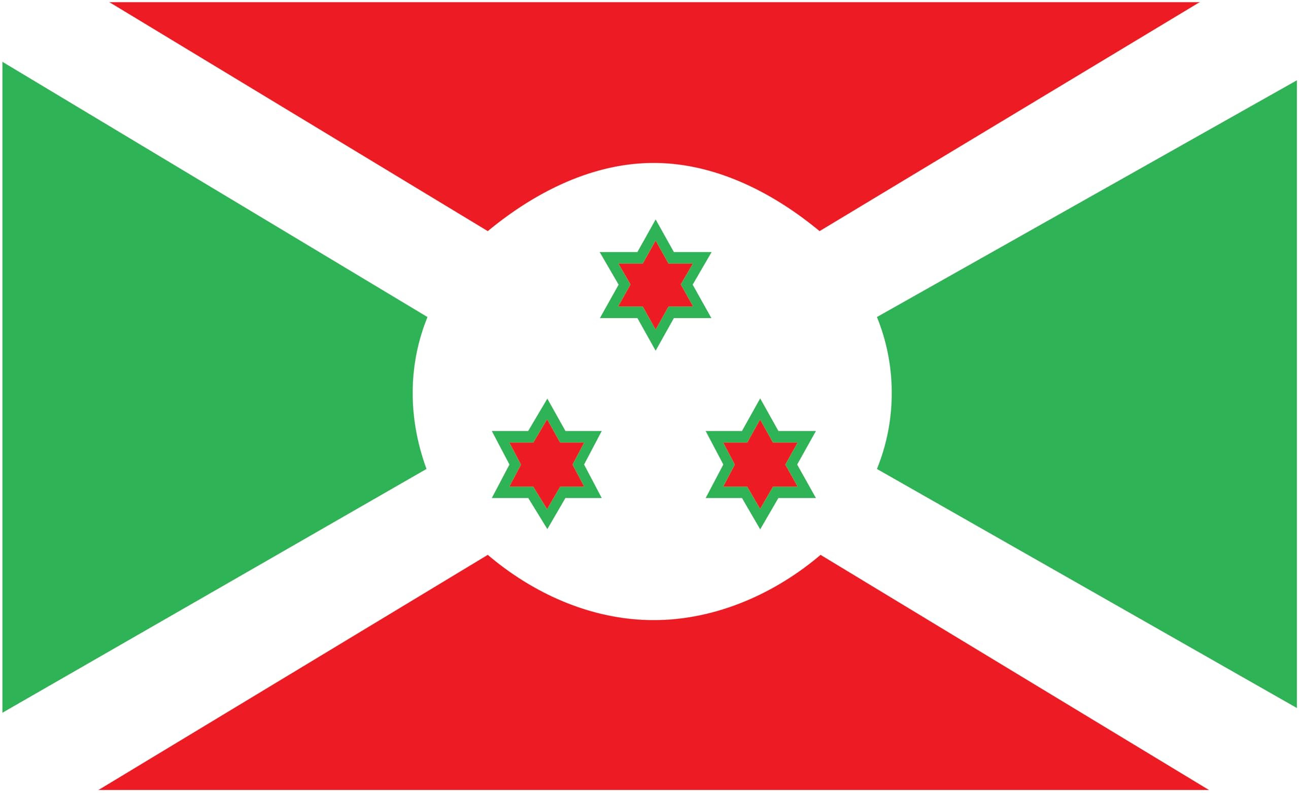Drapeau du Burundi ultra résistant de 200x120 cm avec finitions renforcées