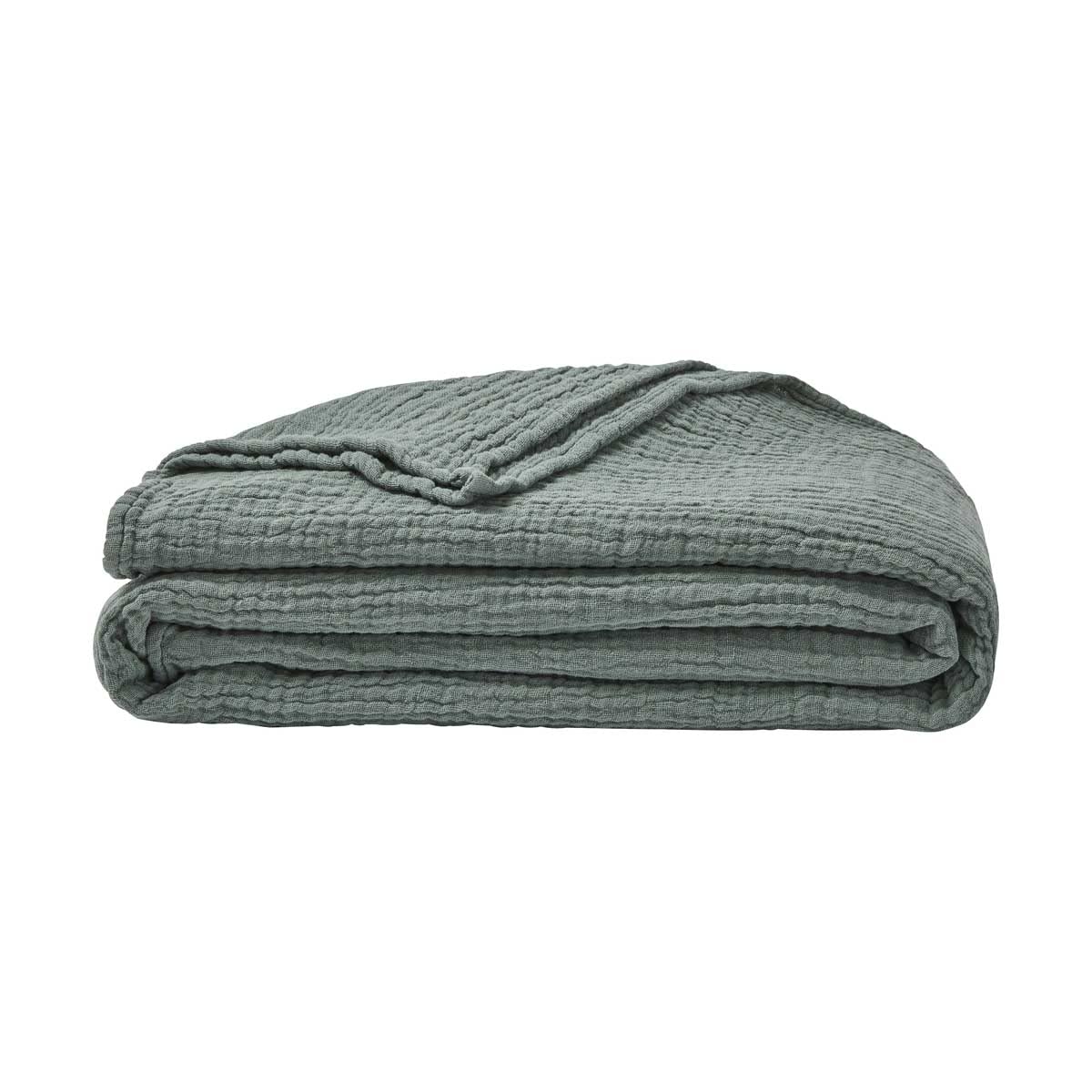 ESSIX Plain Cotton Gauze Bedspread 260 x 240 cm