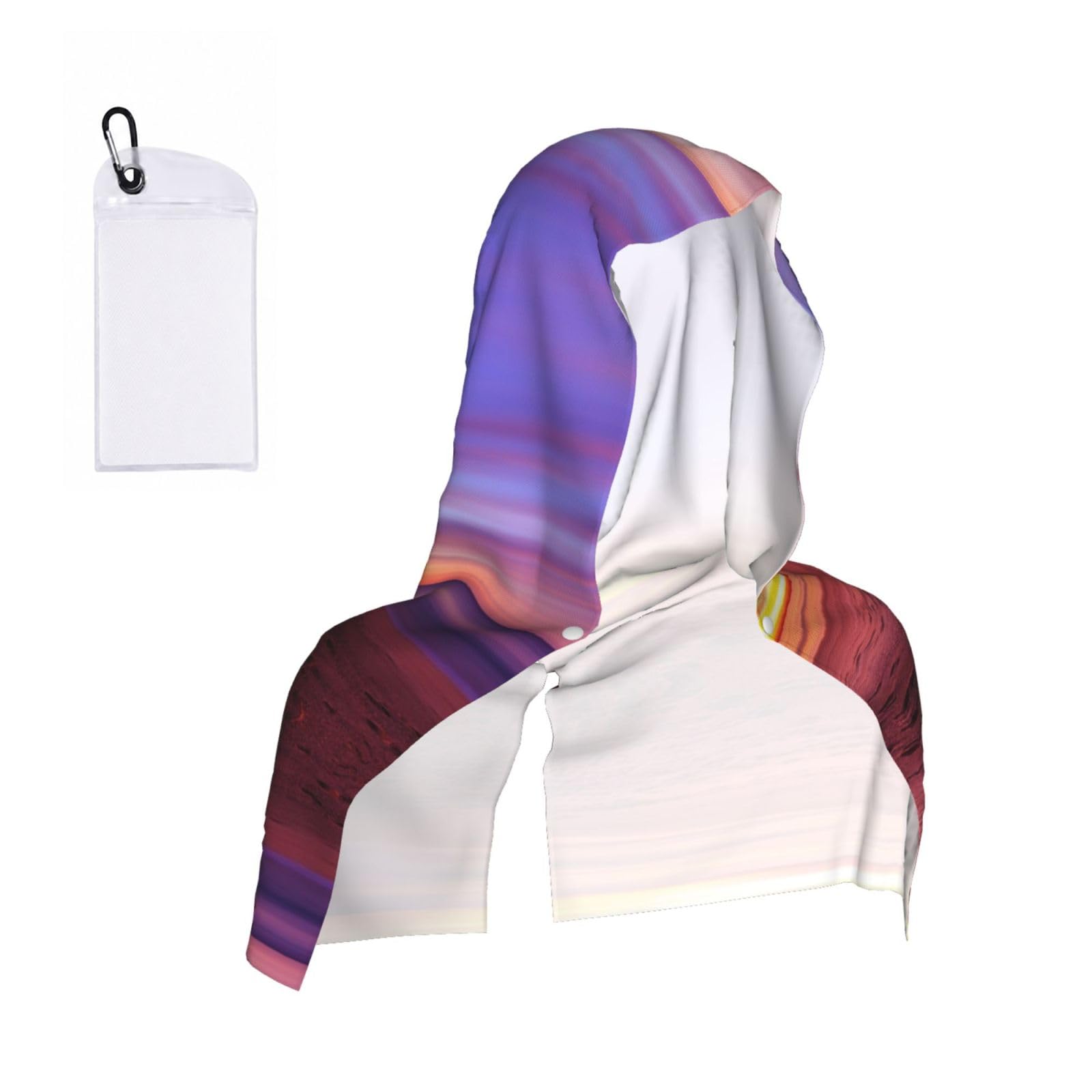WXWJSHMGC Dusk Print Cooling Hoodie Towel, Cooling Towels For Neck And Face Sun Protection Instant Cool Hoodie(Sport/Camping/Work Out/Hot Weather)