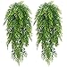 RADCANE 2PCS Planta Artificial Colgante Enredadera Artificial Exterior Jardin Vertical Artificial Pared Helecho Artificial Plantas Artificiales Decorativas Colgantes para Decoración Hogar Cesta Boda