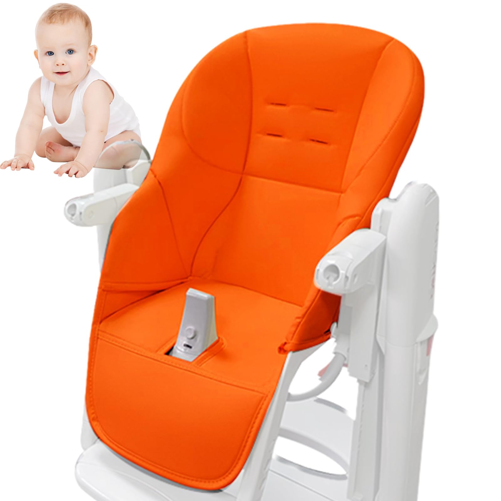 Cuscino Per Seggiolone, Fodera Per Sedia Da Pranzo Per Bambini, Custodia In Pelle PU Copri Seggiolone Pappa, Imbottitura Seggiolone Universale Fodera Cuscino Per Seggiolone Peg Perego, Baoneo, Kosmic