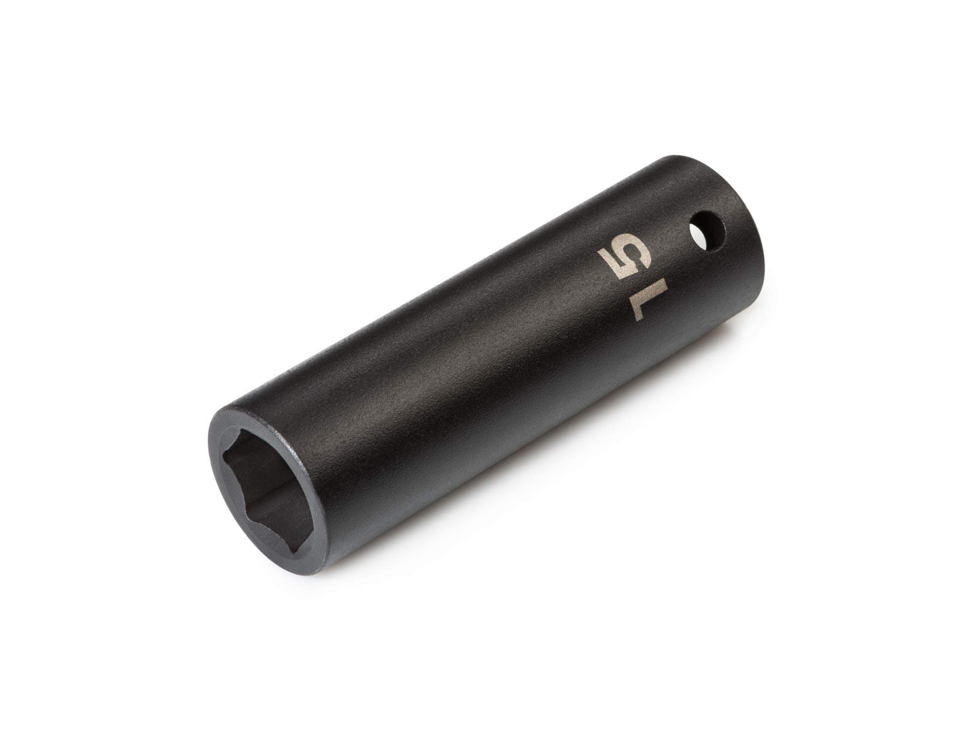 TEKTON 1/2 Inch Drive x 15 mm Deep 6-Point Impact Socket, Manganese Phosphate