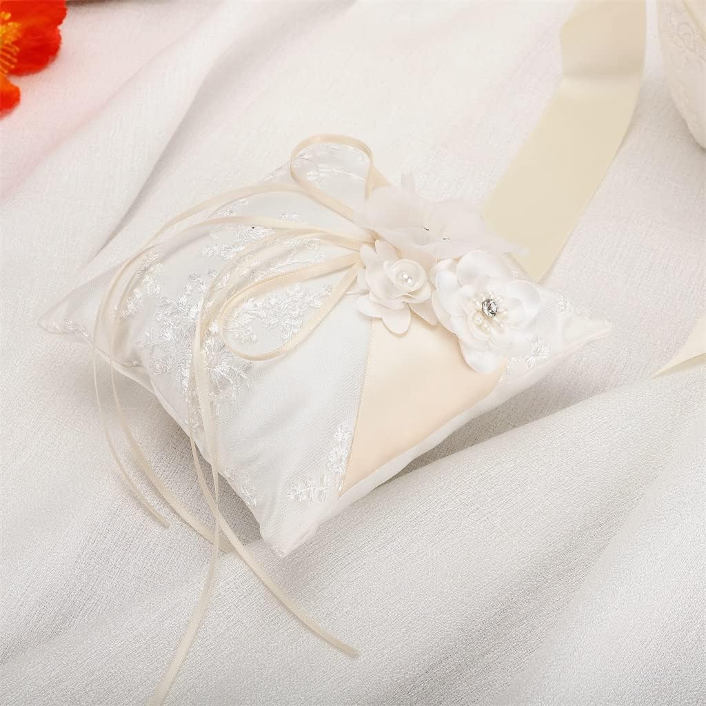 Wedding Supplies Silk Pillow Bride Flower Basket Ceremony Ornament Bowknot Cushion