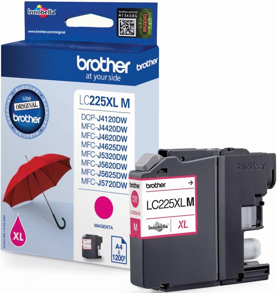 Brother Farbe LC-225XLM Magenta Hohe Capacidad 1.200PAG LC225XLM