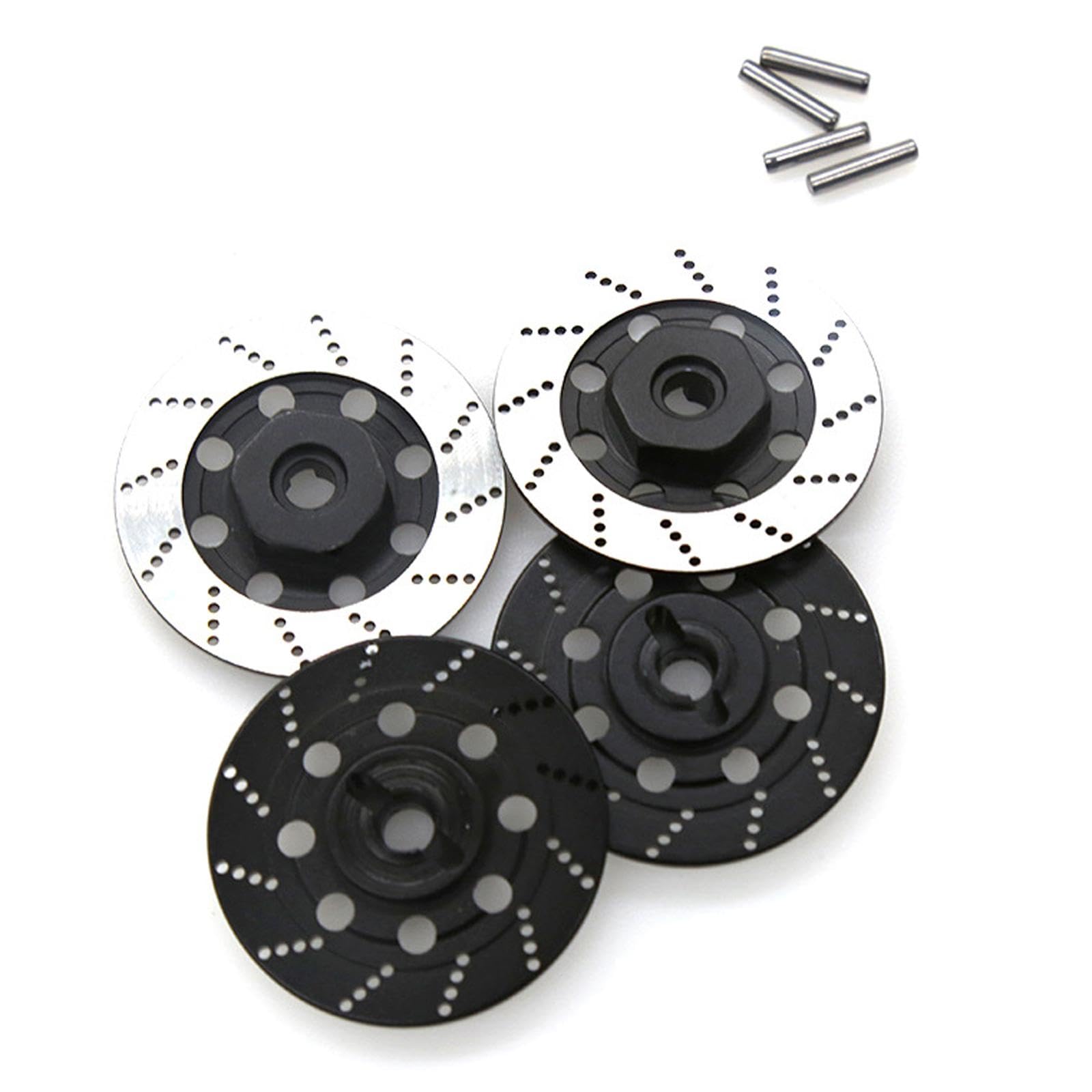 ATORSE® Toy 4X RC Brake Disc Hex Hub Wheel Rim Tires Brake Disc for Upgrades Spare Parts Black