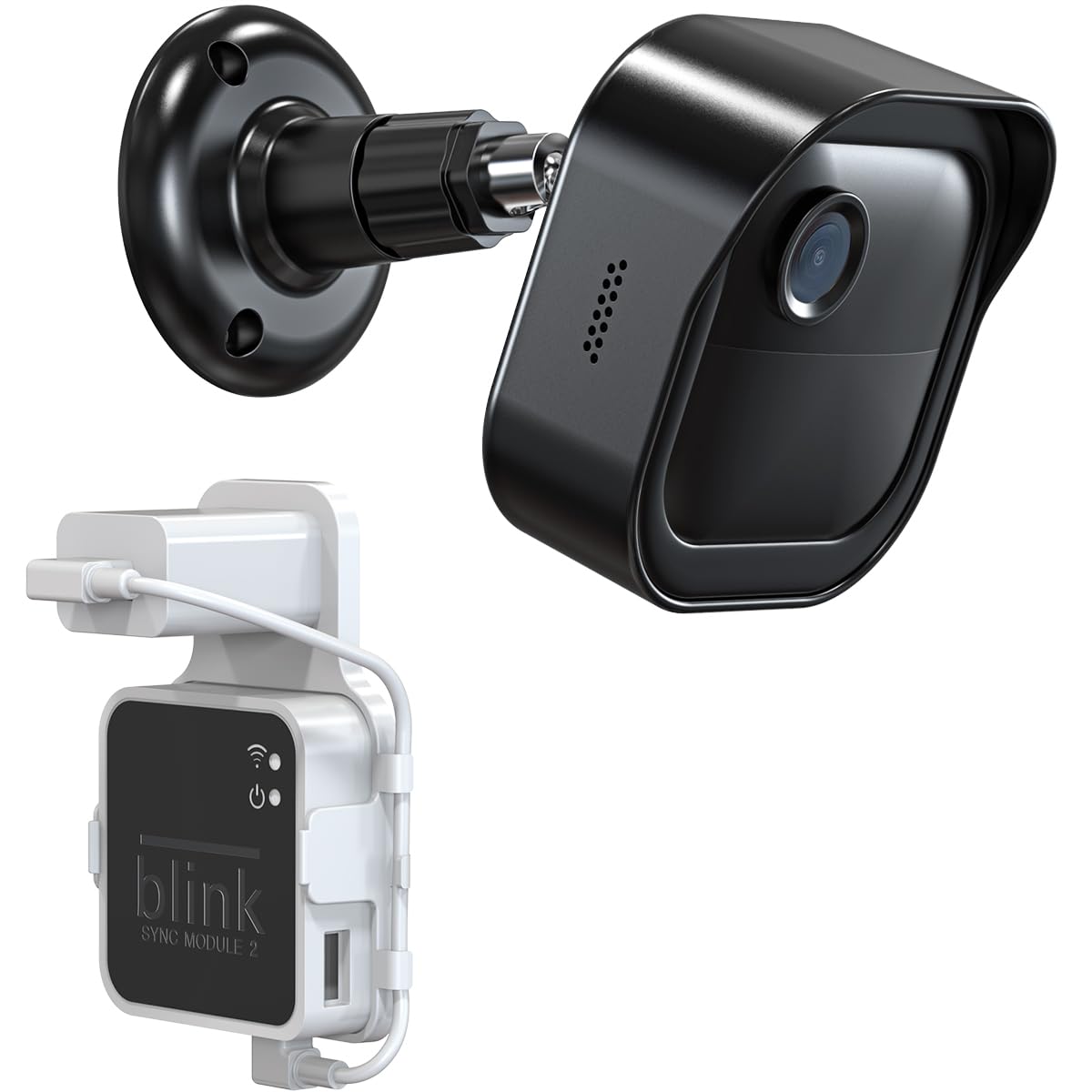 All-New Blink Outdoor 4 Camera Wall Mount, Weatherproof Protective Housing and 360Ã‚° Adjustable Mount with Blink Sync Module 2 Mount for 4th 3rd Gen - Blink Camera Not Included (1 Pack, Black)