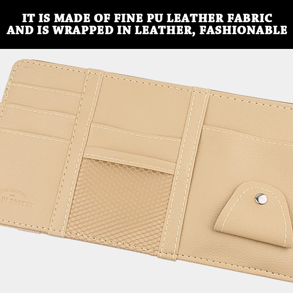 Porta Occhiali Da Sole Per Auto - Organizzatore Visiera Con Cerniera E Reti - Foto 5