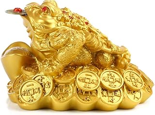 風水置物 銭蛙 開運 鎮宅招財 ゴールド ラッキー ヒキガエル お店 家の装飾