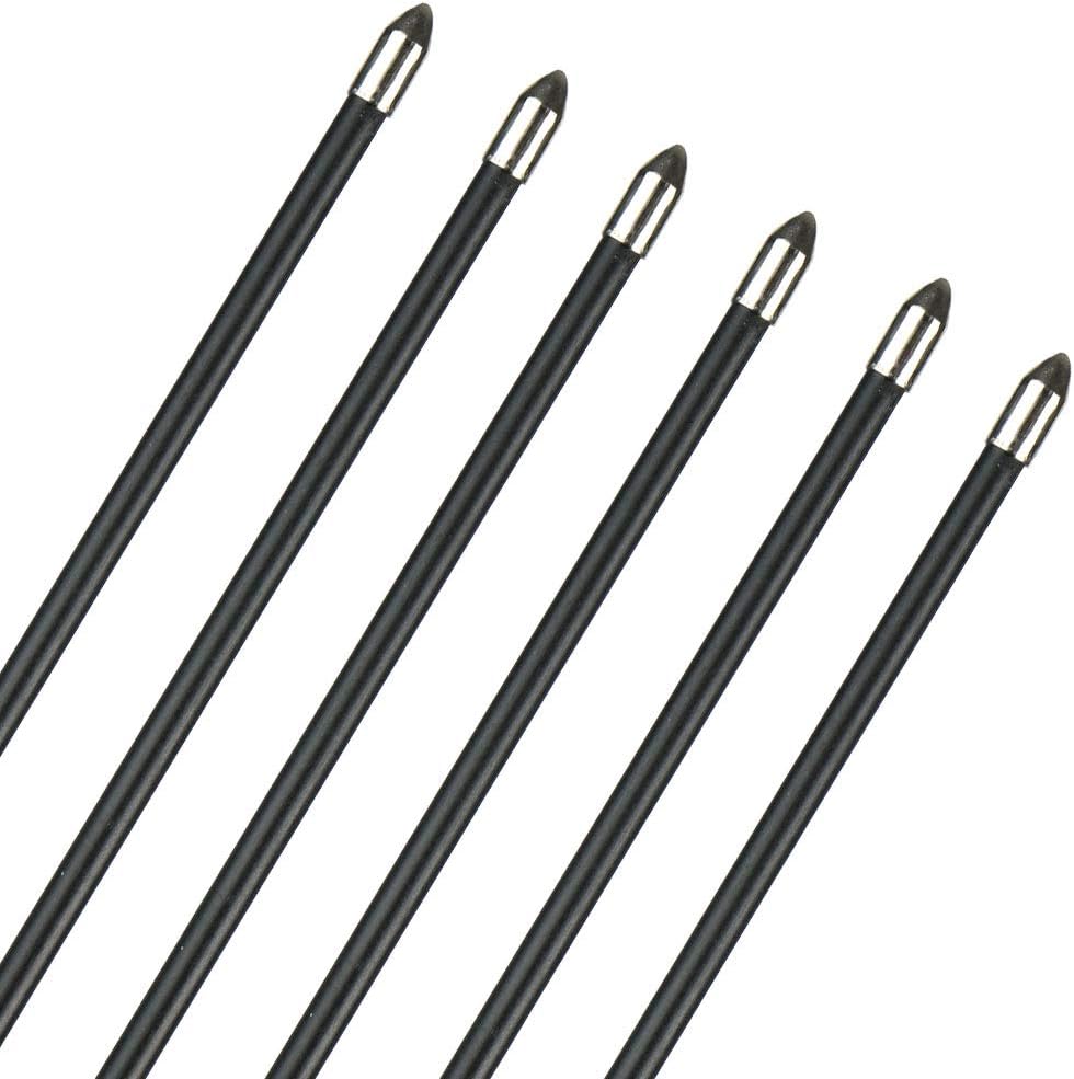 TOPARCHERY Fiberglass Arrows Training Arrows 26 Inch with Adjustable Telescopic Arrow Carrier Tube Practice Safetyglass Recurve Bows Suitable for Youth Children Woman Beginner
