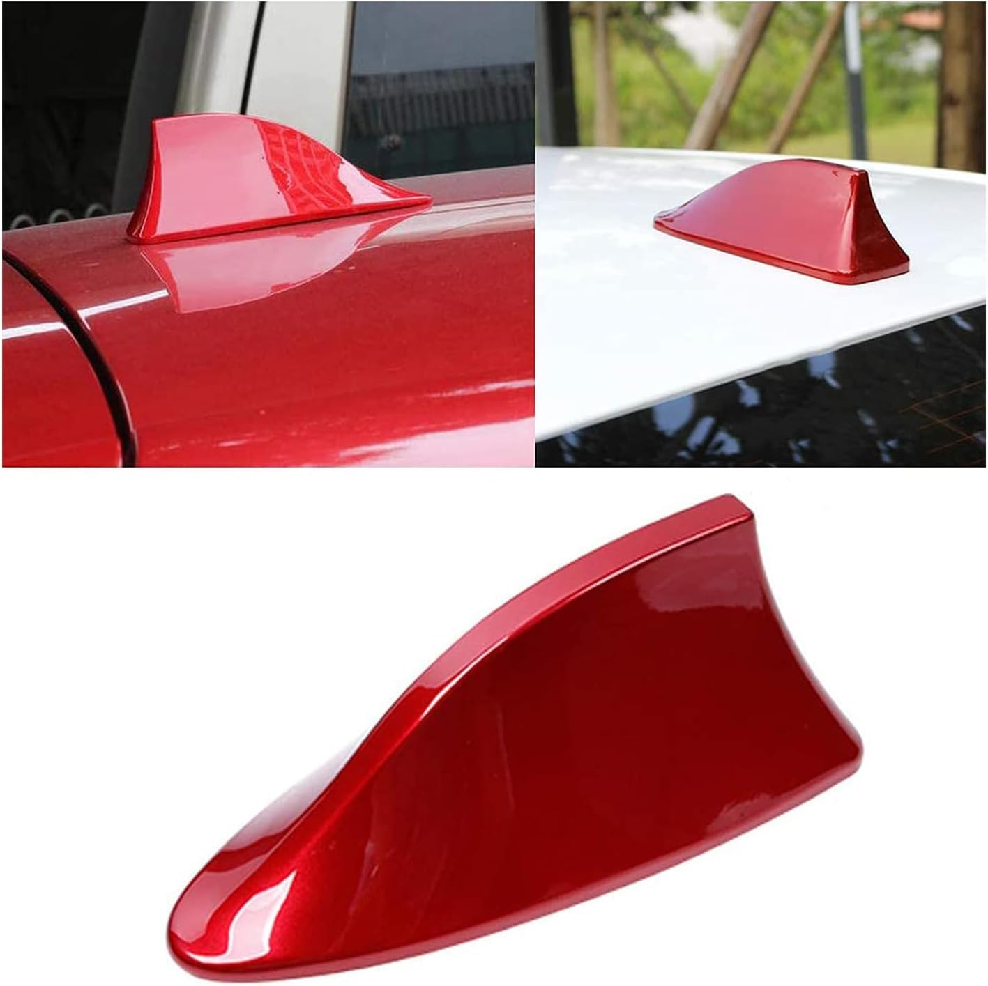 Antena de Aleta de tiburón para Benz W204 W203 W211 BMW E46 E39 E60,Cubierta de Antena Accesorios Antena de Decoración de Coche,H/White.
