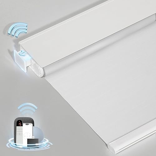 Miniatura 9 de MANSNIX Persianas inteligentes sin taladro, persianas motorizadas opacas sin herramientas, persianas inalámbricas para ventanas compatibles con