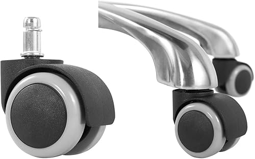 Miniatura 6 de Taburete giratorio con ruedas de altura ajustable y resistente para oficina, hogar, escritorio, mostrador, salón (negro) (negro, sin reposapiés)