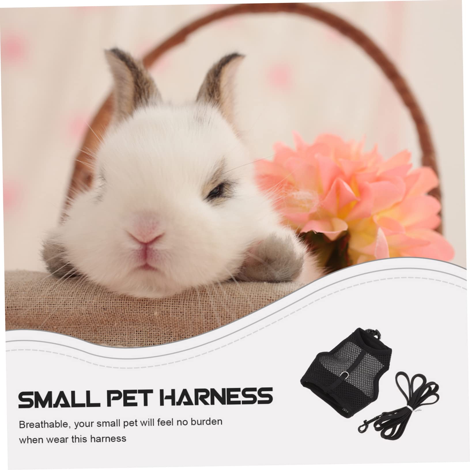 ABOOFAN 5 Ensembles Harnais de Lapin Jupe Chiot Gilet Lapin Laisse Corde de Marche de Fournitures de Marche de Cochon d'Inde Ceinture Anneau de chaîne Positionner Sangle