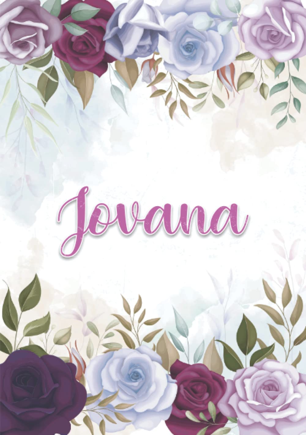 Jovana: Taccuino A5 | Nome personalizzato Jovana | Regalo di compleanno per moglie mamma sorella figlia ... | Design: decorazione floreale | 120 pagine a righe, piccolo formato A5 (14.8 x 21 cm)