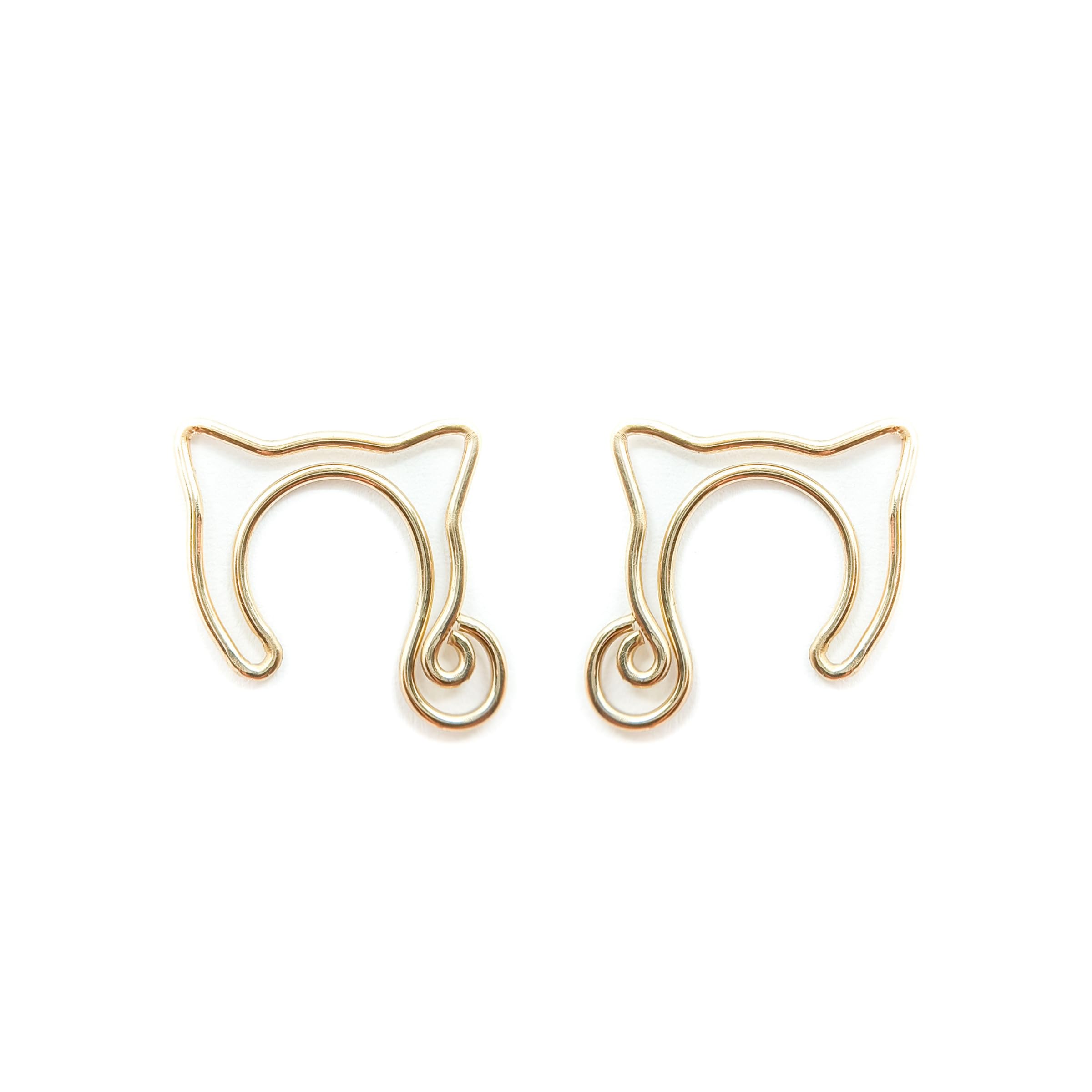 MoonliDesignsMoonliDesigns Fake Nipple Rings for women Body Piercing Jewelry Clip On Non Pierced Topless Bikini 2pcs Cat Shaped (13 mm, Rose Gold)