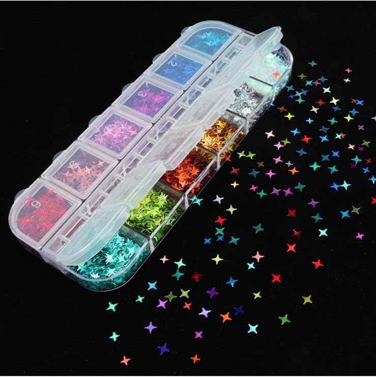 Pop Beauty Nail Art Tırnak Süsleme Pul Seti Yıldız Desenli