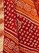 SIRIL Women's Bandhani Printed Chiffon Saree With Blouse(2612S2080_) 5.5 Meters Orange & Red
