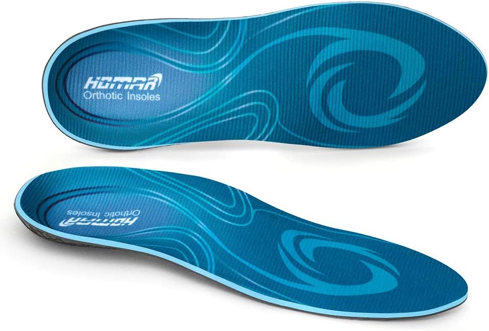 HOMAR Plantar Fasciitis Insoles Arch Support Orthotic Shoe Inserts with Cushioning Relieve Pain Orthotic Shoe Insoles