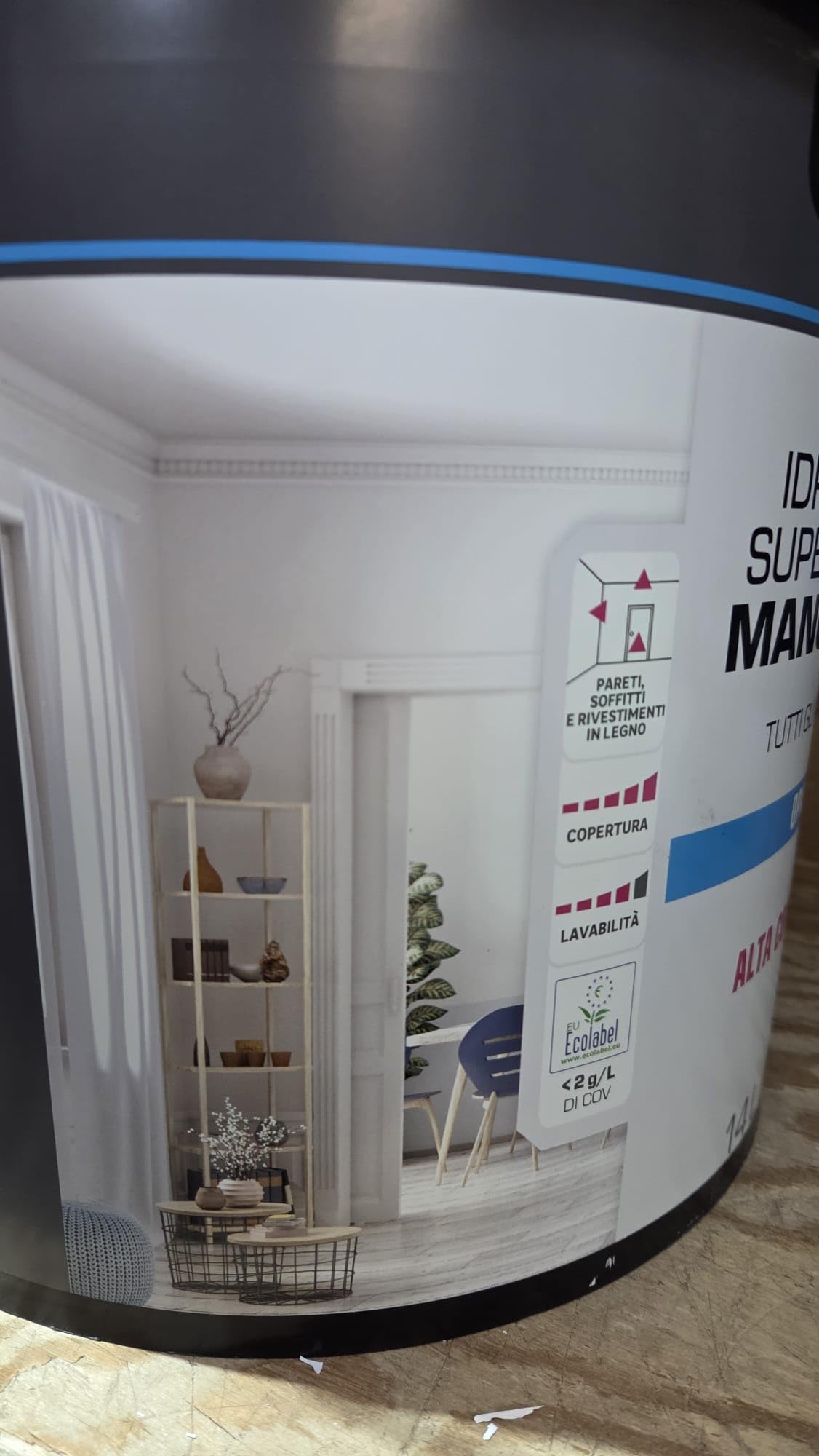 LUXENS IDROPITTURA SUPERLAVABILE MANO UNICA OPACA BIANCA 14 LT +- 182mq