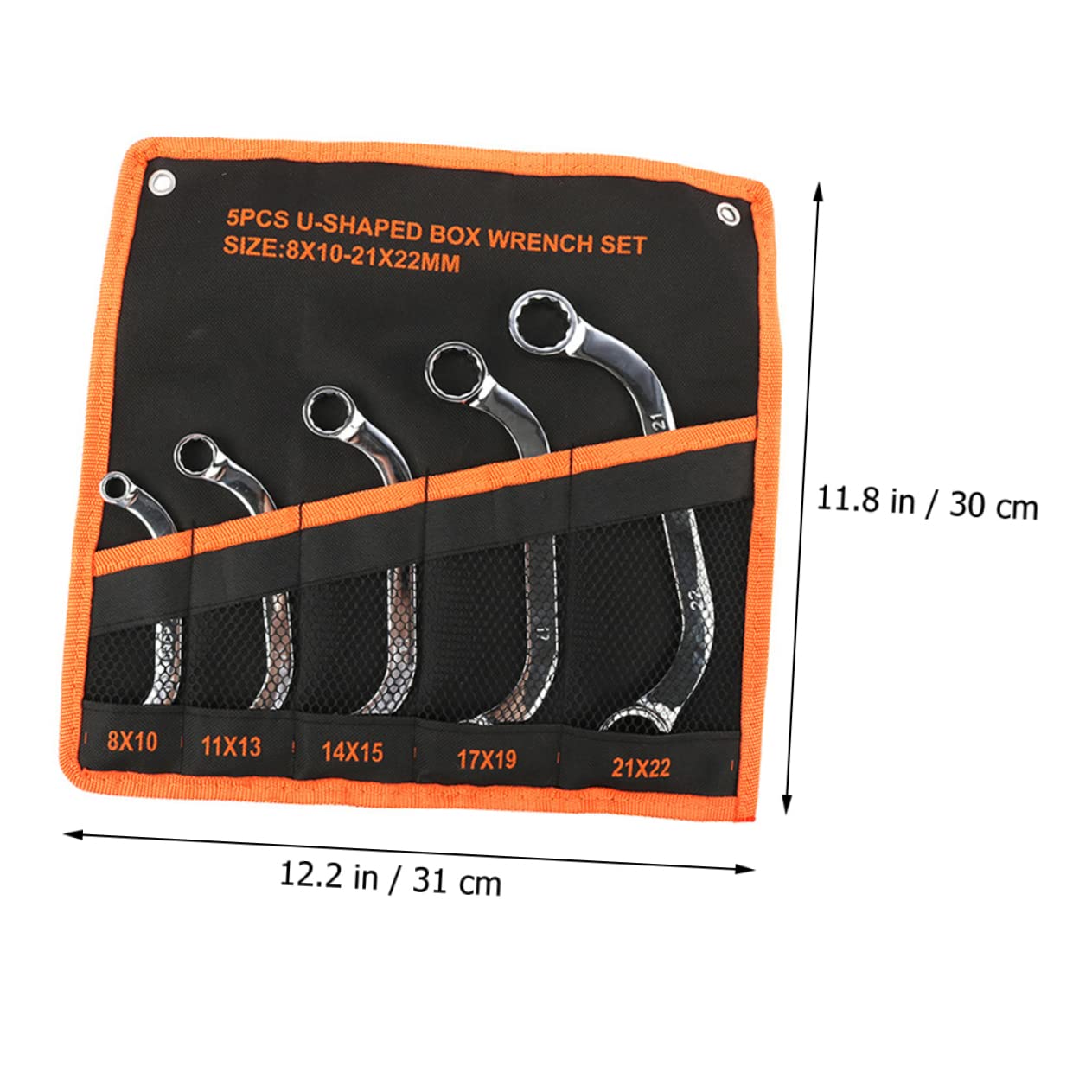 NUOBESTY Clé à Douille Multifonction en 5 Pièces Acier Chrome-Vanadium Réversible Outil de Réparation Compatible Véhicules Ensemble Complet