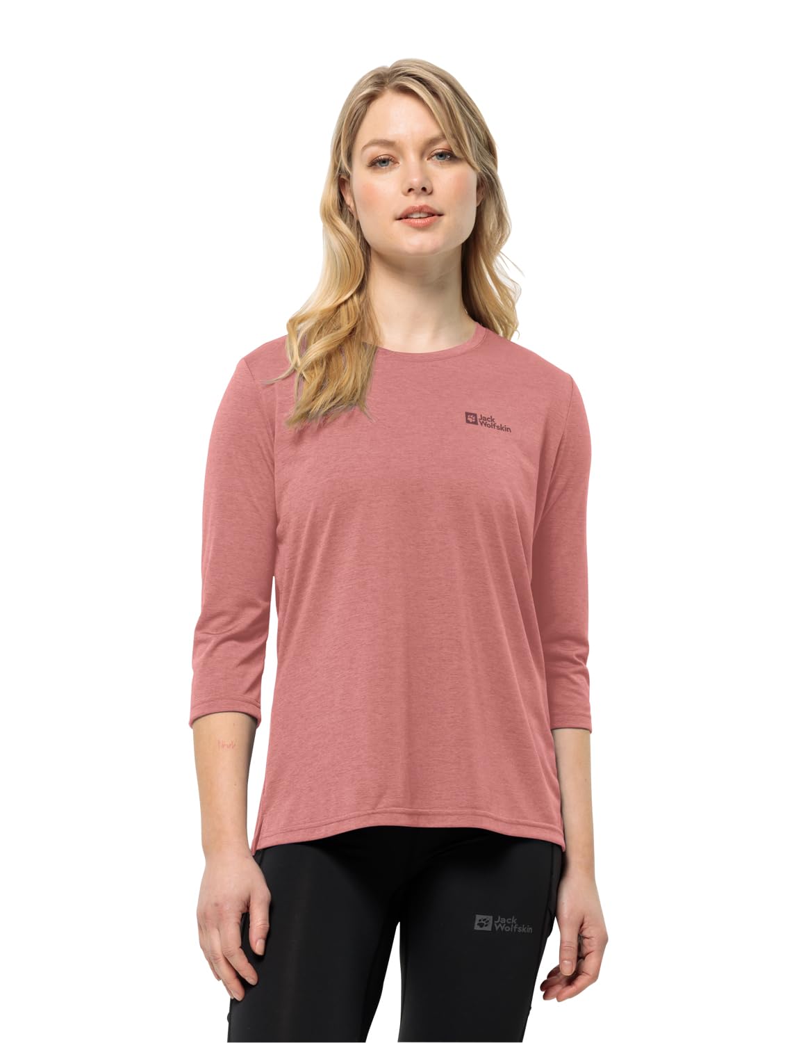 Jack Wolfskin Women's Crosstrail 3/4 T W T-Shirt, Mineral Red, S