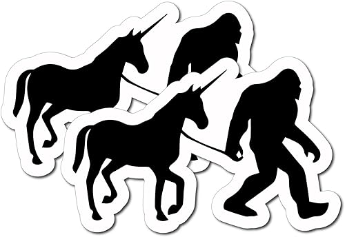 Calcomanía de unicornio Big Foot Walking a Pet para parachoques, calcomanía de Sticker Bomb Vinyl para automóvil, camión, computadora, en cualquier