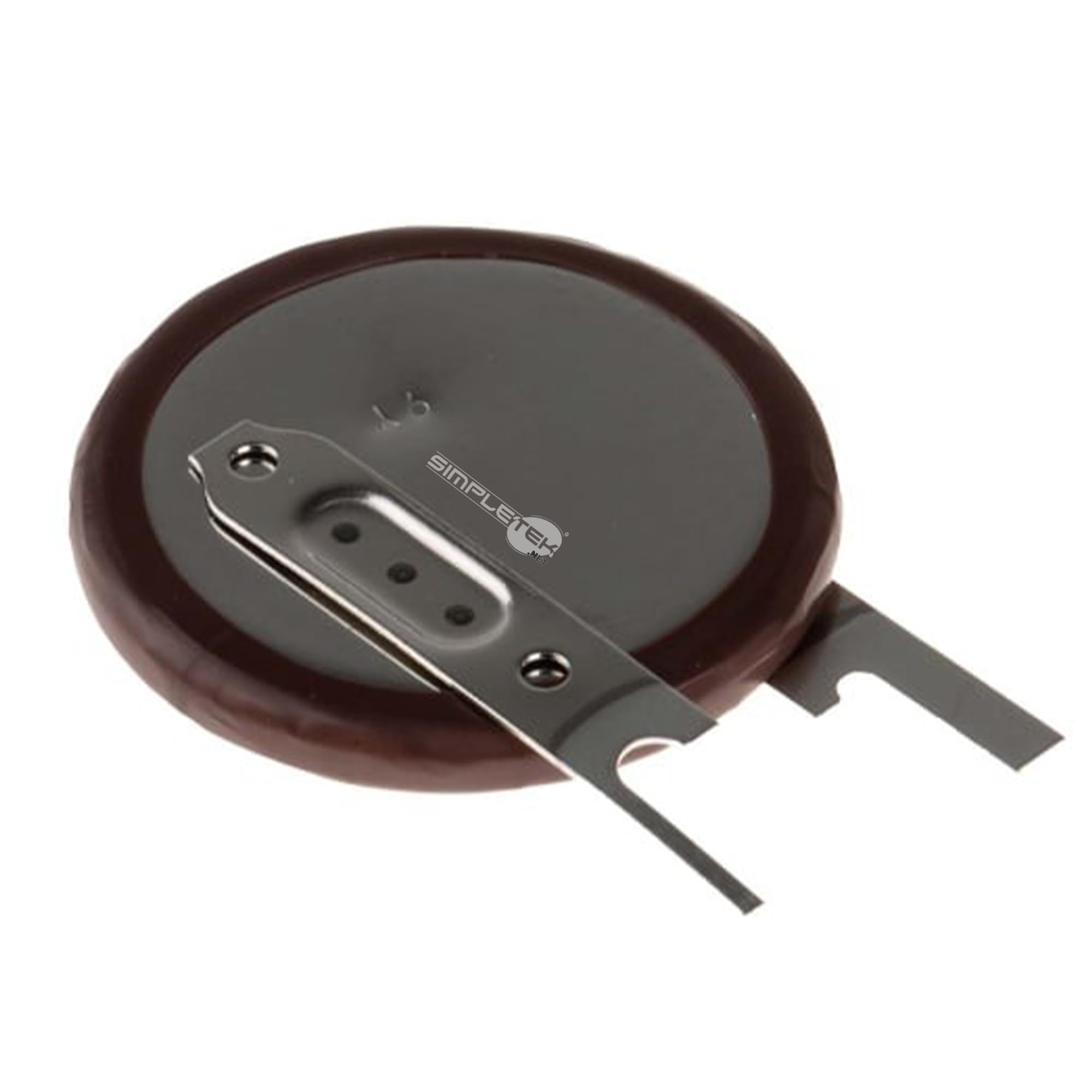 SIMPLETEK - 20 pilas VL2020 de botón recargables de 3 V con conectores para soldar contactos planos (20 unidades)