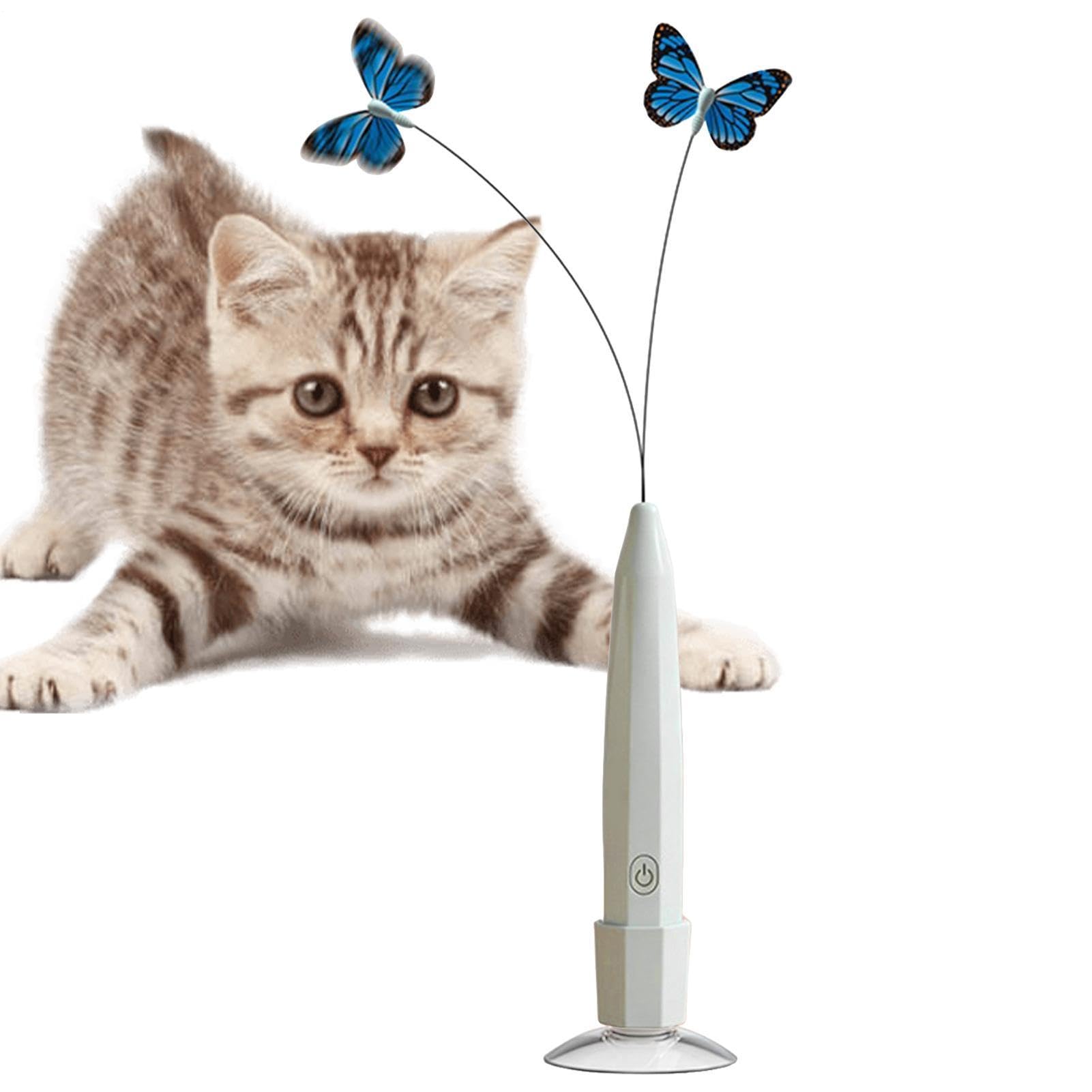 Jouet stimulant chat intérieur avec canne automatique anti ennui