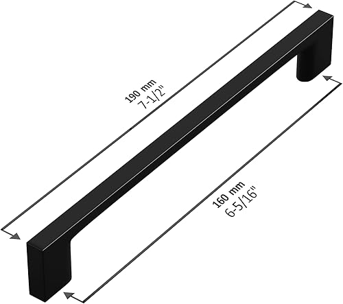 Miniatura 3 de Dowell (3008 160 10) - Manijas para gabinete, cocina, baño y muebles, herrajes para gabinetes y puertas, manija de cajón - 2 tornillos incluidos,