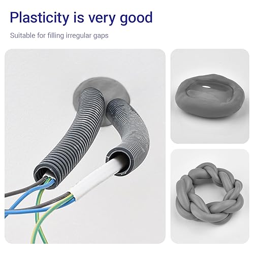 Miniatura 6 de Masilla de silicona moldeable, impermeable, se mantiene flexible, buena plasticidad para reparar y llenar varios huecos en baños, fuentes, tuberías