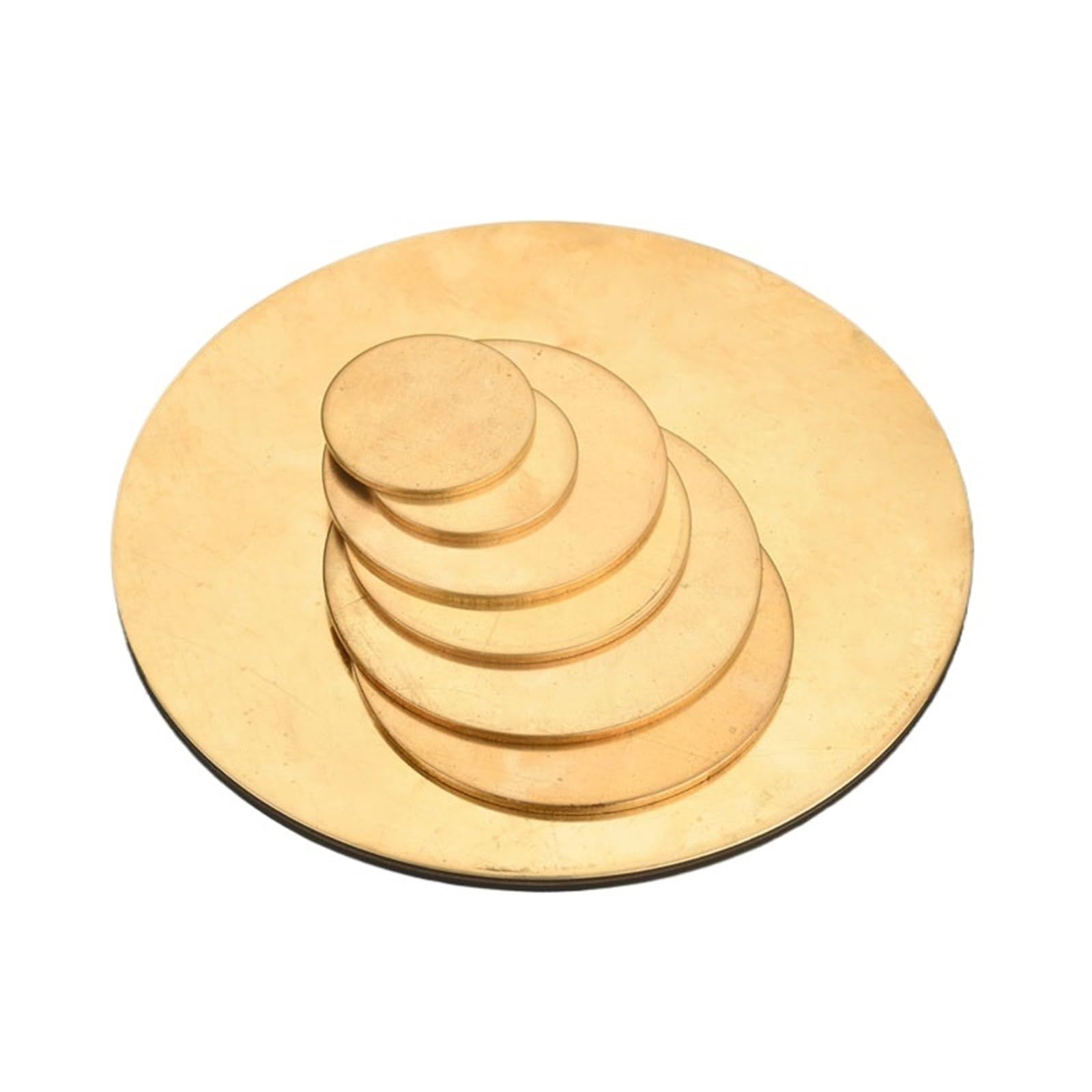 Kupferplatten Runde Platte aus Messing, Durchmesser 20 mm, 30, 50, 60, 80, 100, 150, 200, massive reinem Kupfer(Thicknesses 1.5mm,Dia 80mm (2pcs))