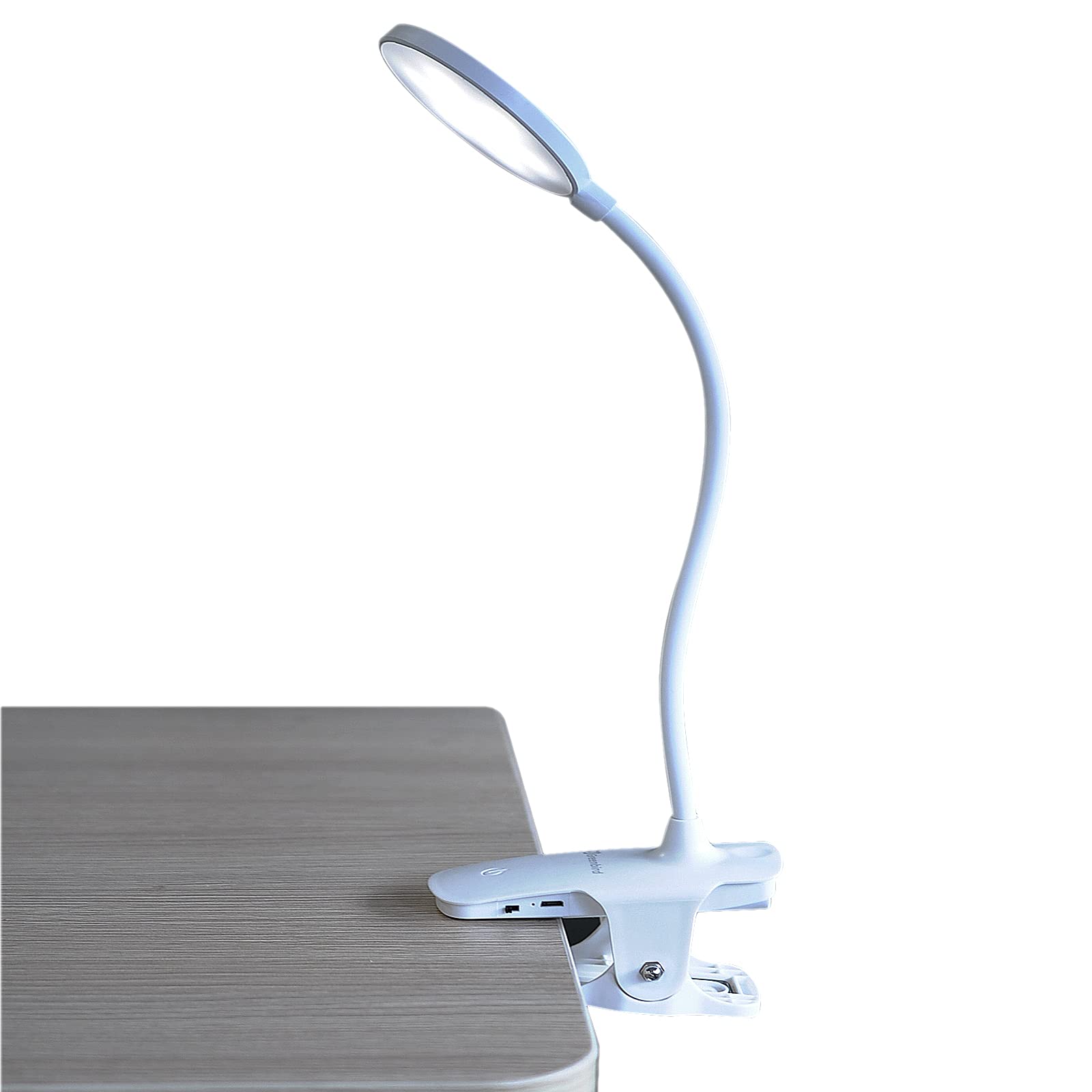 Clip on Reading Light Rechargeable iVict LED Cordless Book Lights with Touch Switch, 3 Color Temperature Modes, 3 Brightness Levels, Eye Protection Desk Lamp, 360 ° Flexible USB Bed Lamp 1200mah