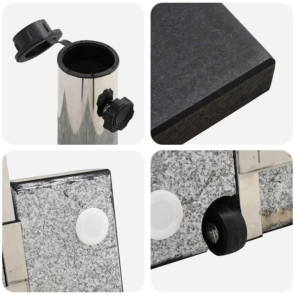 vidaXL Podstawa do parasola Czarny 41 x 41 x 37 cm Granit